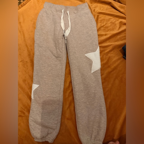 No Boundaries Pants - No Boundaries Gray Joggers with White Star Accents